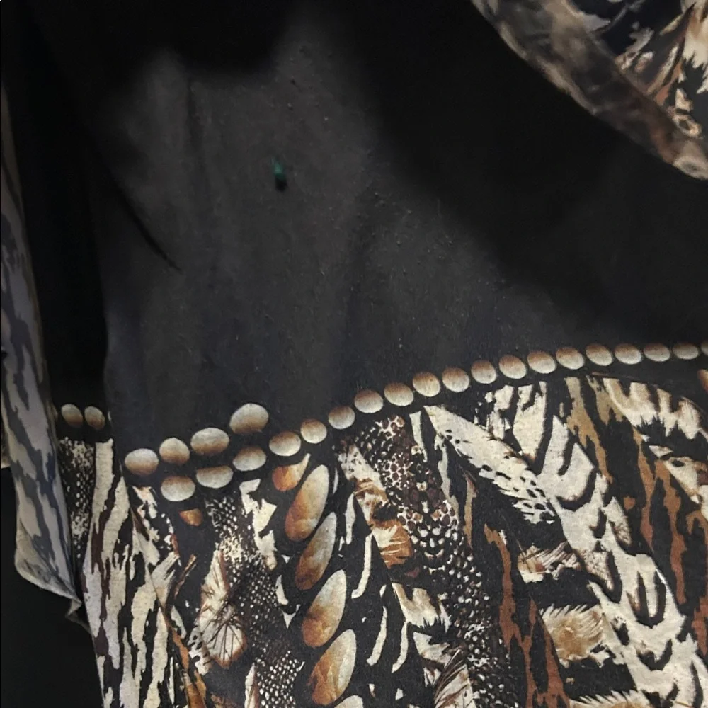 Roz & Ali Brown Floral Women's Blouse - Picture 5 of 7